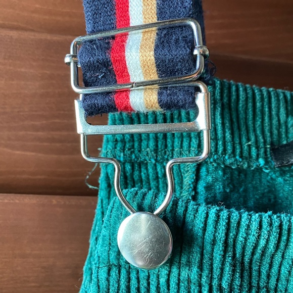 ✨FOREVER 21 Green Corduroy Dress w Overall Straps - Picture 5 of 5